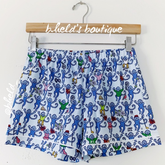 Roller Rabbit Greenwich Monkey Polo Pajamas in Blue Monkey Size XS Brand New NWT - Picture 9 of 16